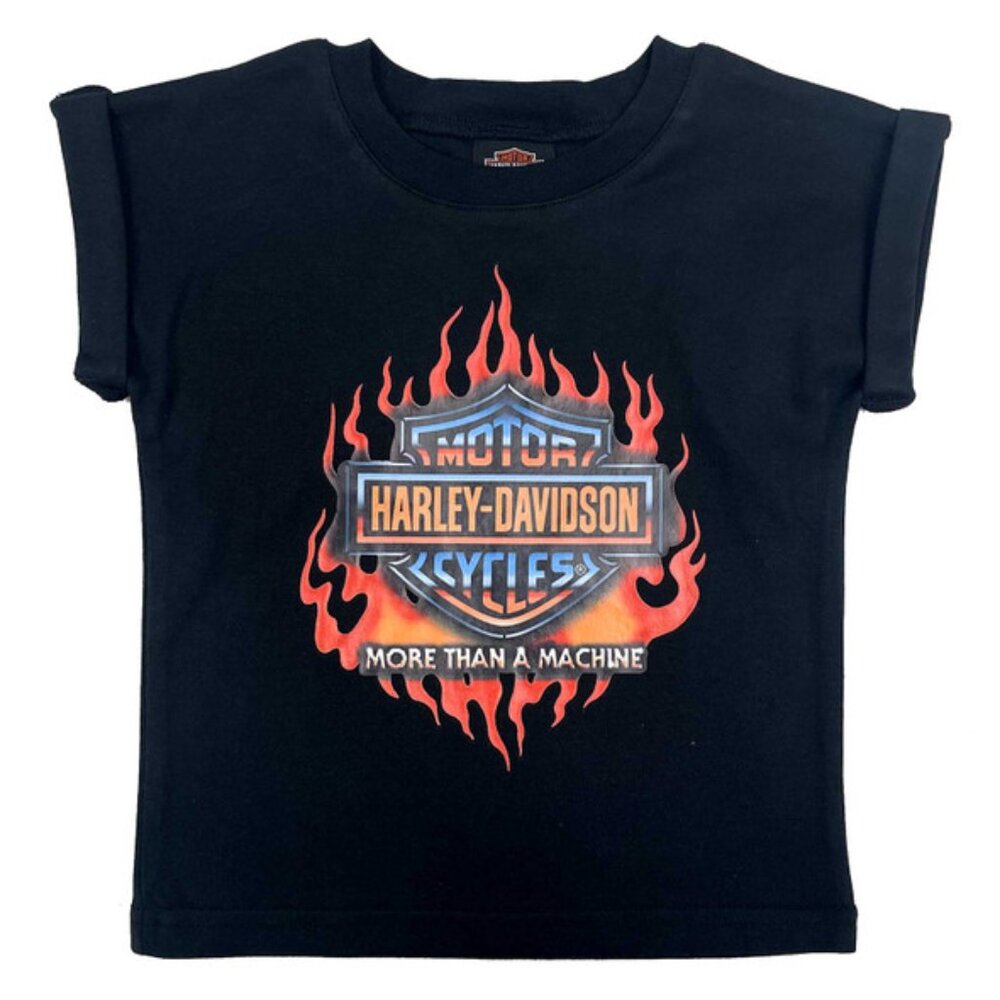 Harley-Davidson Little Boys' Logo Muscle Short Sleeve Toddler Tee Black